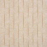 Noland Vinyl wallpaper in Flax by Schumacher features an embossed vinyl with a linen-like texture and abstract stripe pattern.