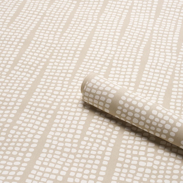 Noland Vinyl Birch by Schumacher Embossed Vinyl Performance Wallpaper – Schumacher 5016112