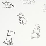 GOOD DOGS EVERYWHERE Black & White by Schumacher – The New Yorker Collection Dog Wallpaper – 5016130
