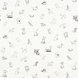 GOOD DOGS EVERYWHERE wallpaper by Schumacher featuring black and white cartoon dogs from The New Yorker collection