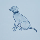 Good Dogs Everywhere Sky & Navy Blue by Schumacher The New Yorker Collection Wallpaper – Schumacher 5016132