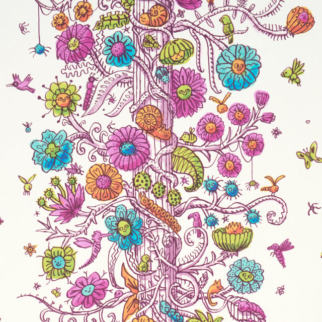 Edward Steed's Towers of Flowers Multicolor Burst Wallpaper – Schumacher 5016140