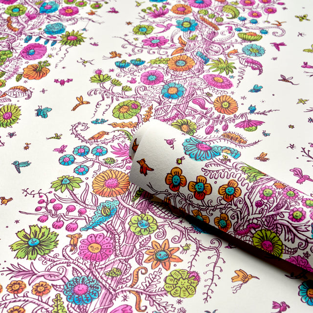 Edward Steed's Towers of Flowers Multicolor Burst Wallpaper – Schumacher 5016140