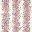 Edward Steed's Towers of Flowers wallpaper in multicolor burst, featuring whimsical floral stripes and playful illustrated flowers.