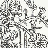 Edward Steed's Towers of Flowers Black & White Wallpaper – Schumacher 5016141