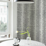 Edward Steed's Towers of Flowers Black & White Wallpaper – Schumacher 5016141