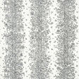 Edward Steed's Towers of Flowers wallpaper in black and white, featuring whimsical floral stripes and playful faces, from The New Yorker Collection by Schumacher.