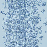 Edward Steed's Towers of Flowers Sky Blue & Navy by Schumacher The New Yorker Collection Wallpaper – Schumacher 5016142