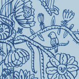 Edward Steed's Towers of Flowers Sky Blue & Navy by Schumacher The New Yorker Collection Wallpaper – Schumacher 5016142