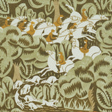 Margaret Schloeman's Fox Chase Sage & Soft Brown Wallpaper – Schumacher 5016152