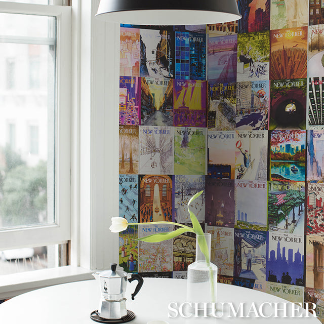 The New Yorker City-View Covers Multicolor Collage by Schumacher – 5016160