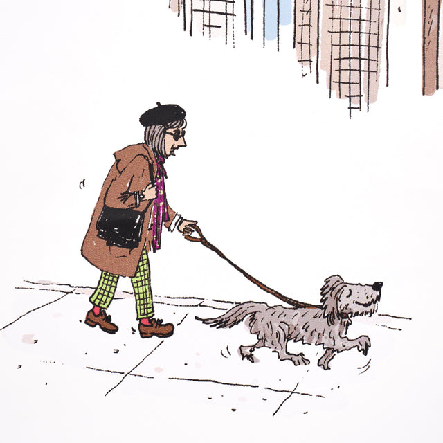 Joana Avillez's Street Scenes Multicolor on White by Schumacher The New Yorker Peel-and-Stick Wallpaper – Schumacher 5016170
