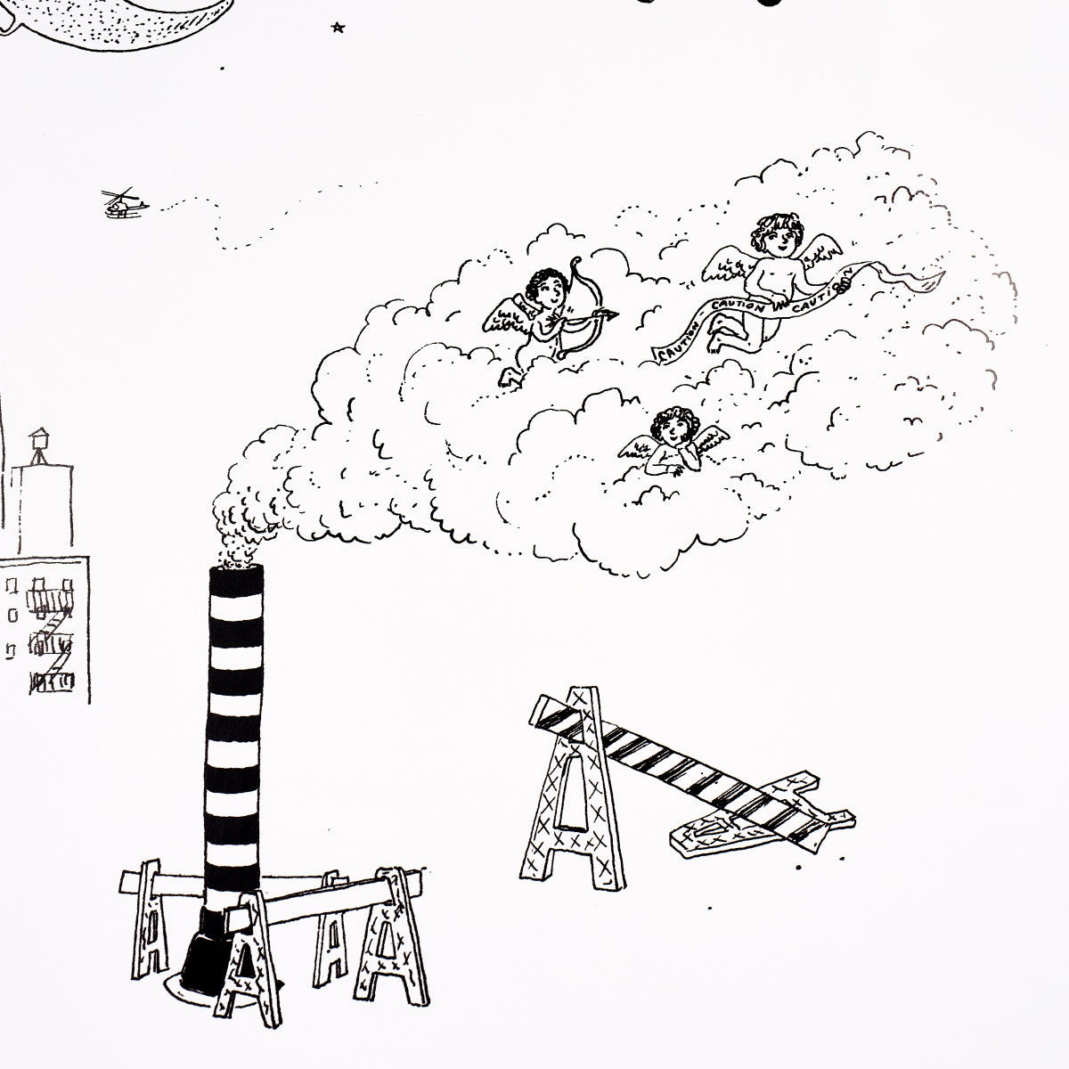 Joana Avillez's Street Scenes Black & White Peel-and-Stick Wallpaper – Schumacher 5016171