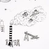 Joana Avillez's Street Scenes Black & White Peel-and-Stick Wallpaper – Schumacher 5016171
