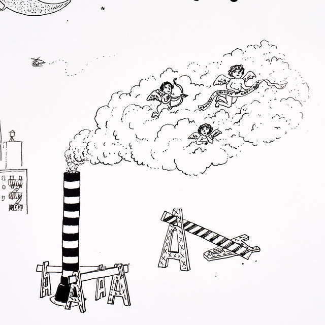 Joana Avillez's Street Scenes Black & White Peel-and-Stick Wallpaper – Schumacher 5016171