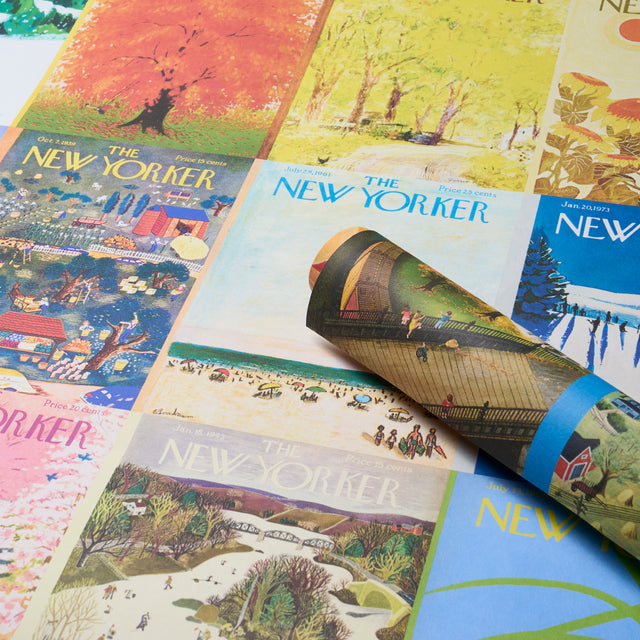 The New Yorker Seasonal Covers Multicolor by Schumacher Collage Wallpaper – Schumacher 5016180
