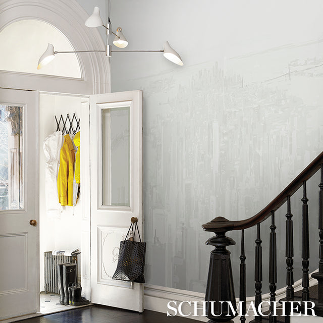 Pascal Campion's New York Skyline Wall Mural Soft Gray Schumacher – 5016192