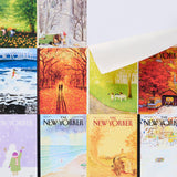 The New Yorker Seasonal Covers Multicolor by Schumacher Peel-and-Stick Collage Wallcovering – Schumacher 5016200