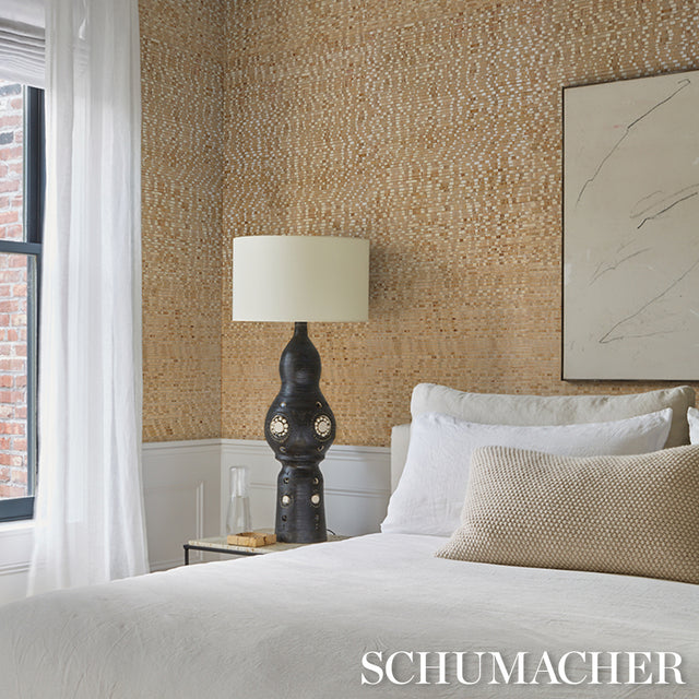 Etti Waterlily Wallcovering Warm Gold by Schumacher – Patterson Flynn 5016220