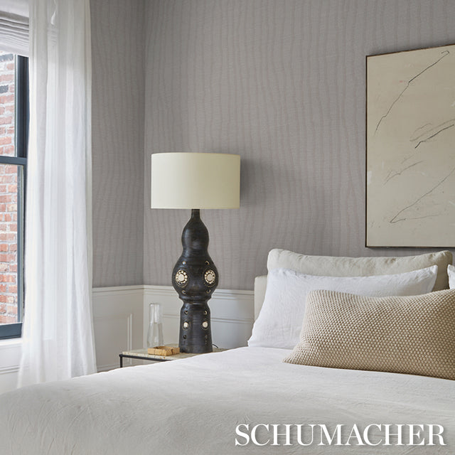 La Voie Wallcovering Fog by Schumacher Modern Jacquard Wallpaper – Schumacher 5016230