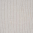 La Voie Wallcovering in Fog by Schumacher, a woven jacquard wallpaper with organic striping, shown in a modern bedroom setting.