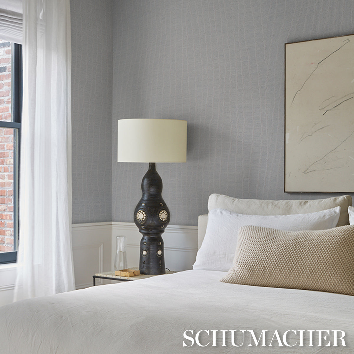 La Voie Wallcovering Whisper Blue by Schumacher – Patterson Flynn 5016231