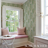 Ashbee Botanical Aqua by Schumacher Craft Revival Collection Wallpaper – Schumacher 5016250