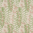 Ashbee Botanical wallpaper in Petal by Schumacher, featuring an airy allover floral pattern in green and pink tones.