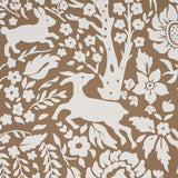 Deerfield Mocha by Schumacher Whimsical Woodland Animal Wallpaper – Schumacher 5016260