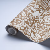 Deerfield Mocha by Schumacher Whimsical Woodland Animal Wallpaper – Schumacher 5016260