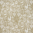 Deerfield Moss wallpaper by Schumacher featuring hand-painted woodland animals and floral silhouettes in a whimsical, surface-printed design.