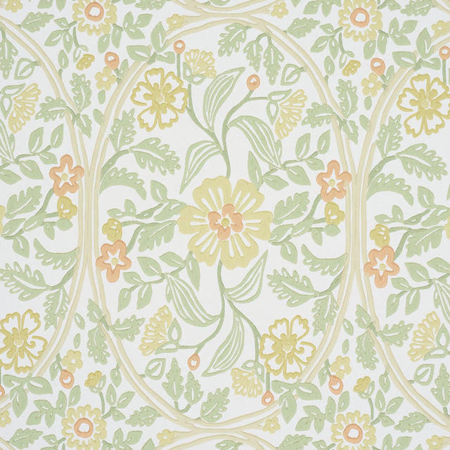 Garden Guild Marigold Botanical Floral Wallpaper – Schumacher 5016271