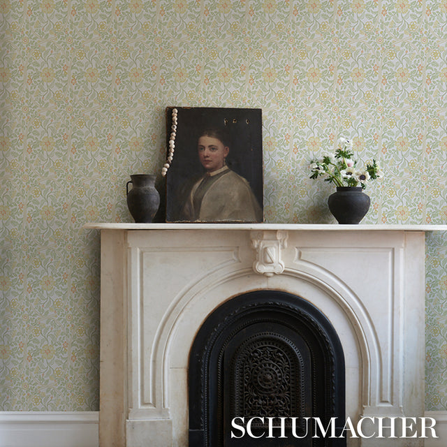 Garden Guild Marigold Botanical Floral Wallpaper – Schumacher 5016271