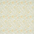 Garden Guild Marigold wallpaper by Schumacher featuring a hand-painted ornamental botanical floral pattern in yellow, green, and orange tones.