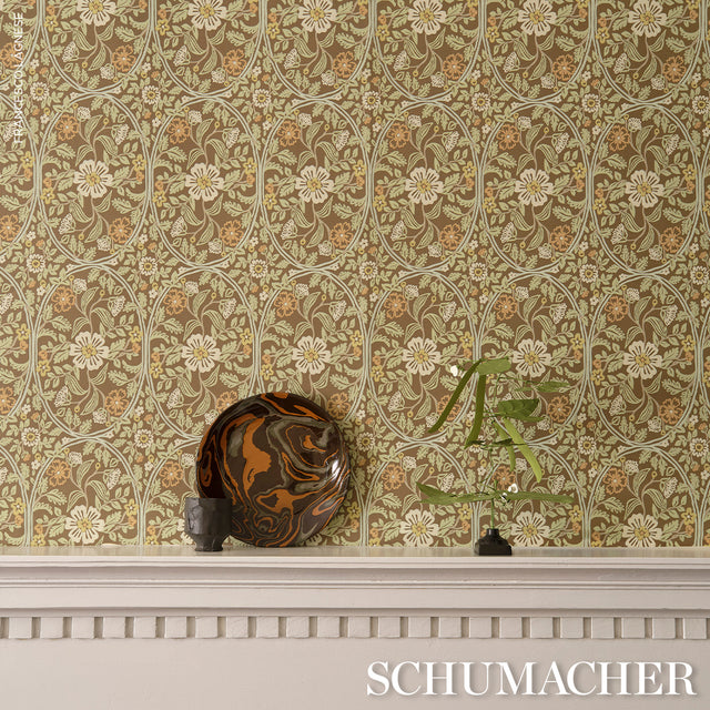 Garden Guild Sage Botanical Floral Wallpaper – Schumacher 5016272