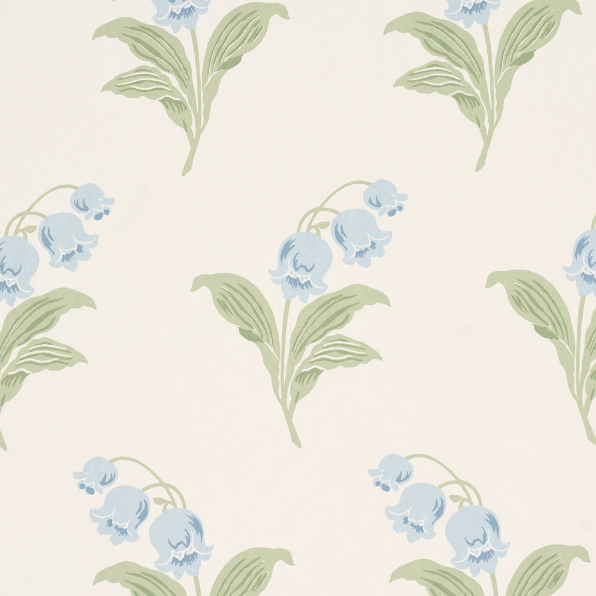 Lily of the Valley Bluebell by Schumacher Classic Floral Wallpaper – Schumacher 5016280