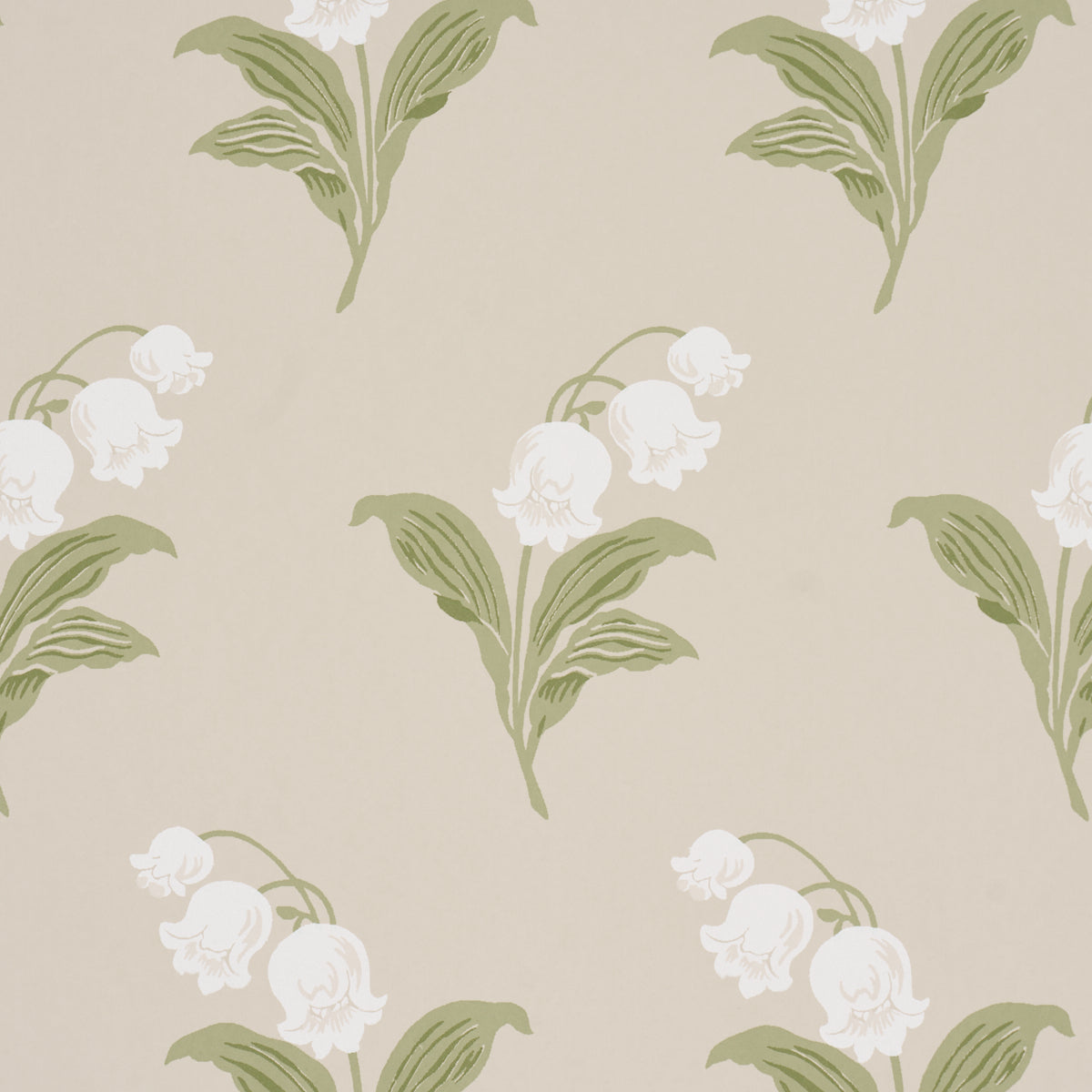 Lily of the Valley Spring by Schumacher Classic Floral Wallpaper – Schumacher 5016281