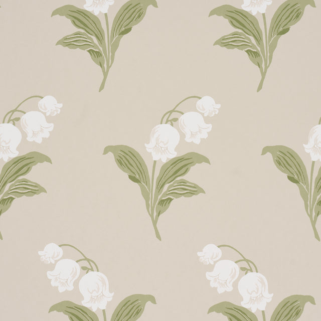 Lily of the Valley Spring by Schumacher Classic Floral Wallpaper – Schumacher 5016281