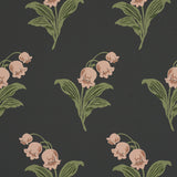 Lily of the Valley Midnight by Schumacher Classic Floral Wallpaper – Schumacher 5016282