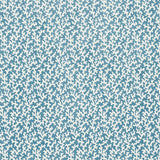 FOLLY Marine by Veere Grenney for Schumacher. Allover coral-like blue and white wallpaper pattern in a bathroom interior.