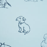Good Dogs Everywhere Peel-and-Stick Wallpaper in Sky & Navy Blue by Schumacher – 5016302