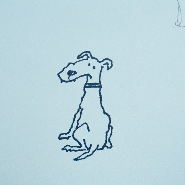 Good Dogs Everywhere Peel-and-Stick Wallpaper in Sky & Navy Blue by Schumacher – 5016302