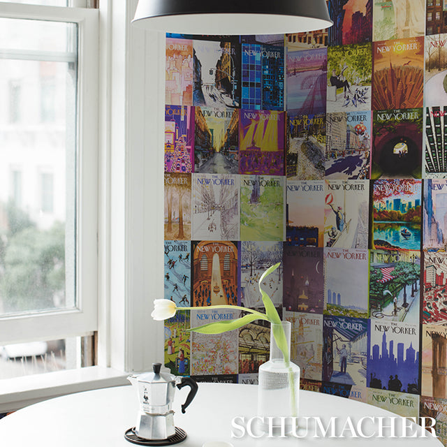 The New Yorker City-View Covers Multicolor by Schumacher Peel-and-Stick Collage Wall Mural – Schumacher 5016330