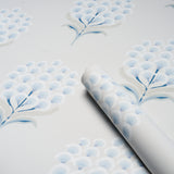 Aurelia Porcelain by Schumacher Elegant Botanical Wallpaper – Schumacher 5016341
