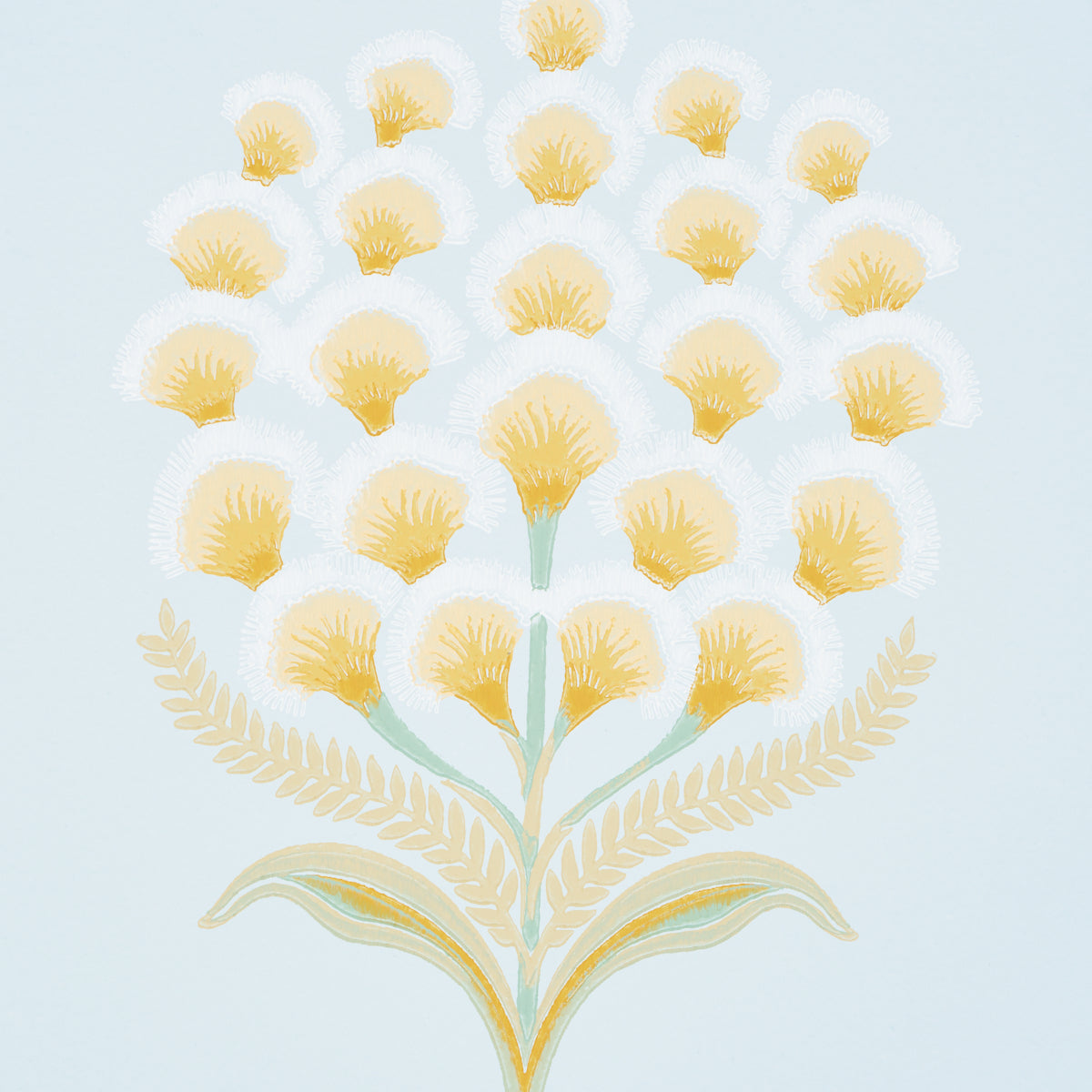 Aurelia Sky by Schumacher Large-Scale Botanical Floral Wallpaper – Schumacher 5016342
