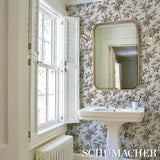 Brantwood Vine Graphite by Schumacher Botanical Wallpaper – Schumacher 5016352