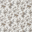 Brantwood Vine wallpaper in graphite, featuring a detailed botanical pattern of leafy branches, acorns, pine cones, and berries on a matte ground.