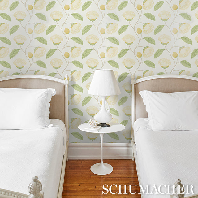 Celinda Citrus by Schumacher Large-Scale Floral Wallpaper – Schumacher 5016362