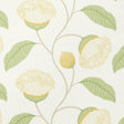 Celinda Citrus by Schumacher - Large-scale stylized floral wallpaper in yellow and green botanical design