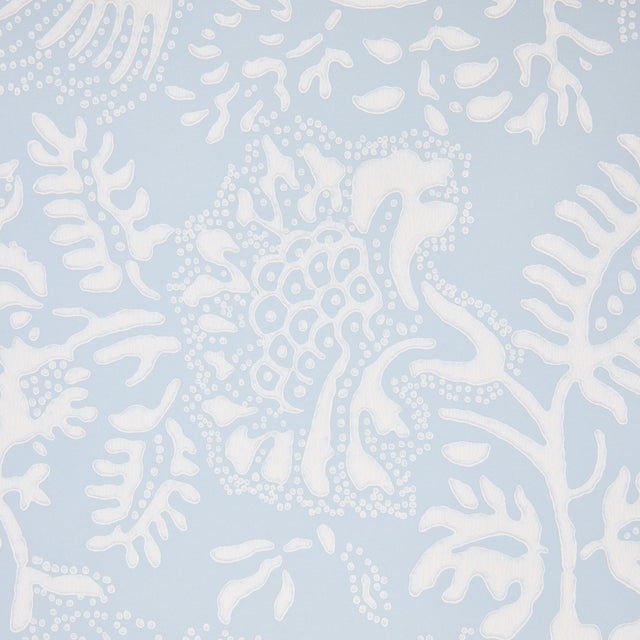 Pomegranate Print Sky by Schumacher Botanical Surface-Printed Wallpaper – Schumacher 5016370